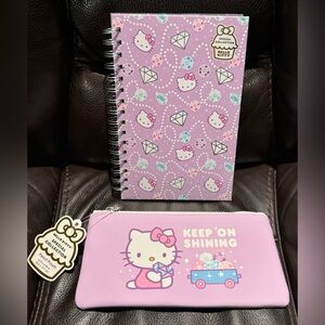 Hello Kitty Notebook and Pencil/ Pen Pouch Set